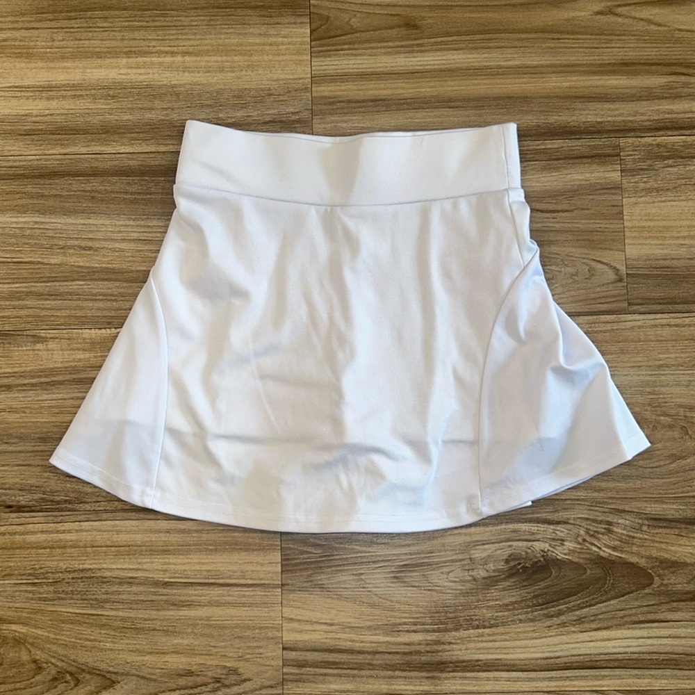 White Athletic Mini Skirt